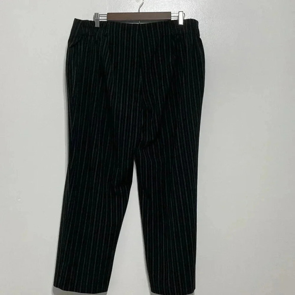 JMS Women's Dress Pant Black Striped Zip Button Size 16W - Picture 2 of 8
